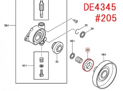 マキタ DE4345用 リムスプロケット325 - マキタインパクトドライバ、充電器、バッテリ、クリーナーは マキタショップカメカメ