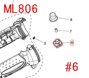 マキタ　スイッチホルダ　ML806