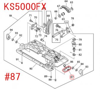 マキタ トップガイド KS4000FX,KS4100F,KS5000FX,KS5100F用 - マキタインパクトドライバ、充電器、バッテリ、クリーナーは  マキタショップカメカメ