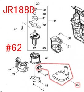 マキタ　JR188D用コントローラーA - マキタインパクトドライバ、充電器、バッテリ、クリーナーは　マキタショップカメカメ