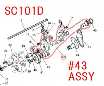 マキタ 駆動部アッセンブリ SC100D