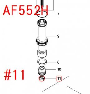 マキタ　AF552H,AF551H,AF550H用フロントシール - マキタインパクトドライバ、充電器、バッテリ、クリーナーは　マキタショップカメカメ