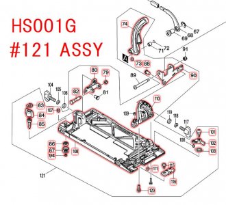 マキタ ベースアッセンブリ HS001G,HS002G用- マキタインパクトドライバ、充電器、バッテリ、クリーナーは マキタショップカメカメ