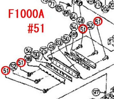 日立 F-1000A用 ボルト(溝あり) 10入