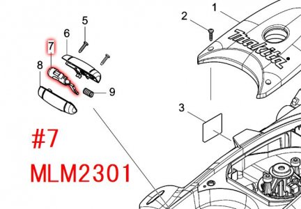 マキタ MLM2301用ロックオフボタン- マキタインパクトドライバ、充電器