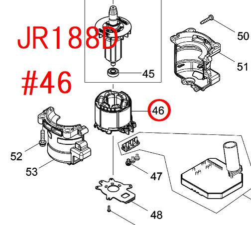 マキタ JR188D,MUB184D用ステーター - マキタインパクトドライバ、充電