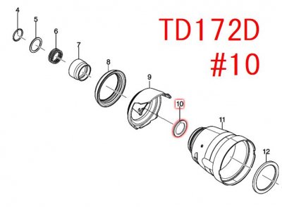 TD172D,TD162D用部品 - マキタインパクトドライバ、充電器、バッテリ ...