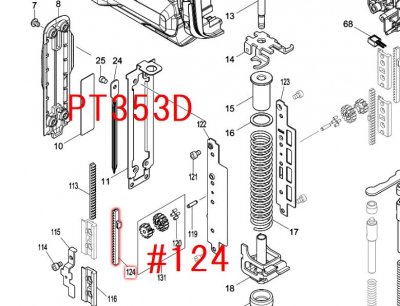 充電式ピンタッカPT3XXD用部品 - マキタインパクトドライバ、充電器