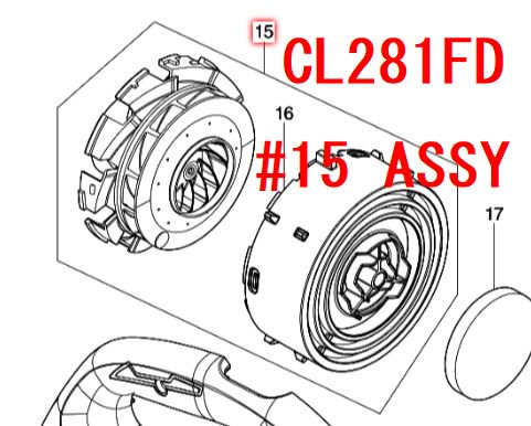 マキタ　CL281FD,CL282FD用モーターアッセンブリ - マキタインパクトドライバ、充電器、バッテリ、クリーナーは　マキタショップカメカメ