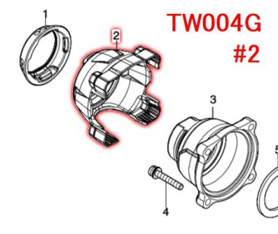 マキタ 18VインパクトレンチTW450D, AC100V TW0250,TW0350用部品