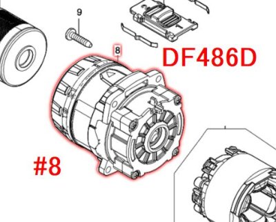 DF4XX,HP4XX（18・14.4V)用部品 - マキタインパクトドライバ、充電器