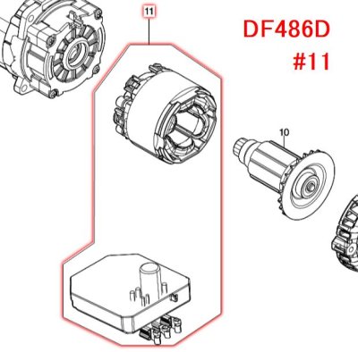 DF4XX,HP4XX（18・14.4V)用部品 - マキタインパクトドライバ、充電器