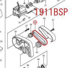 マキタ 110mm電気カンナ1911B,1911BSP,M192用ポリＶベルト - マキタ