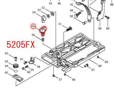 マキタ 125mmマルノコ定規用 ツマミネジ5×20 - マキタインパクトドライバ、充電器、バッテリ、クリーナーは マキタショップカメカメ