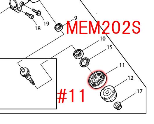 マキタ　MEM201S/ST,MEM202S/ST用レシーブワッシャ - マキタインパクトドライバ、充電器、バッテリ、クリーナーは　 マキタショップカメカメ