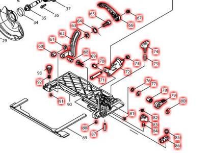 マキタ　HS470D用ベース取付け部品一式 - マキタインパクトドライバ、充電器、バッテリ、クリーナーは　マキタショップカメカメ