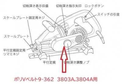 ポリVベルト9-362 3803A,3804A用