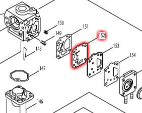 マキタ　ポンプダイヤフラム　EUS100,EUS150等対応 - マキタインパクトドライバ、充電器、バッテリ、クリーナーは　マキタショップカメカメ