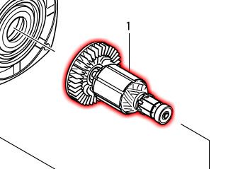 マキタ　GA402D用 アーマチュア - マキタインパクトドライバ、充電器、バッテリ、クリーナーは　マキタショップカメカメ