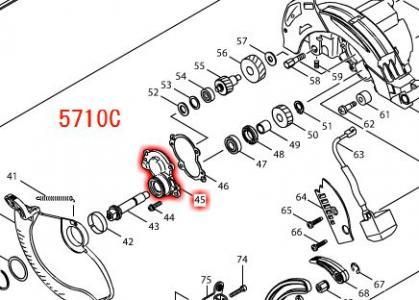 マキタ　ベアリングボックスコンプリート　5710C,5732C等対応 - マキタインパクトドライバ、充電器、バッテリ、クリーナーは　 マキタショップカメカメ