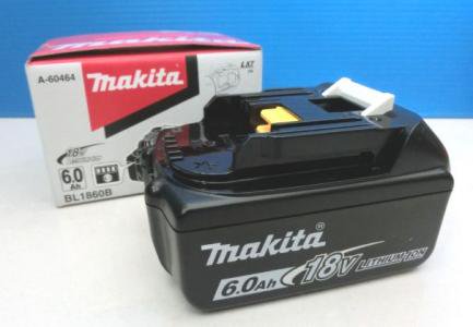 マキタ 18V-6.0Ah リチウムイオンバッテリ　BL1860B (残容量表示) - マキタインパクトドライバ、充電器、バッテリ、クリーナーは　 マキタショップカメカメ