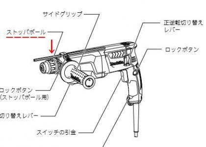 マキタ　ストッパポール　HR2300/2600/2601F/2611F/2631F標準付属品 -  マキタインパクトドライバ、充電器、バッテリ、クリーナーは　マキタショップカメカメ