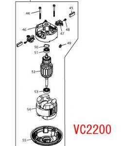 マキタ　モータアッセンブリ 473,475P,483P,484P,490,M442,VC2200等用 -  マキタインパクトドライバ、充電器、バッテリ、クリーナーは　マキタショップカメカメ