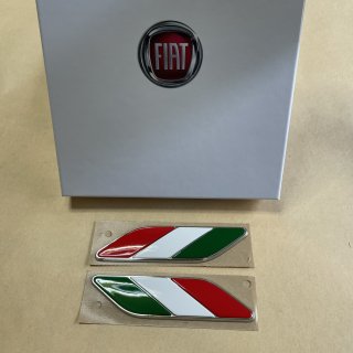 FIAT イタリアフラッグ フェンダーエンブレム 左右セット - L.SPARES合同会社