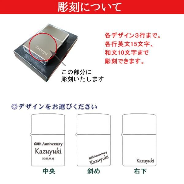 名入れライター】【ZIPPO】 名入れ ジッポ ライター オイルライター［プレゼント］［送料無料］ - わいんと地酒の店かたやま 名入れ 愛媛県  松山市 酒店：酒屋