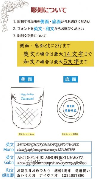 名入れグラス】皇室御用達カガミクリスタル 江戸切子 ロックグラス【赤