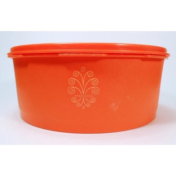 Tupperware・タッパーウェア・オレンジ・アブストラクトレースワン