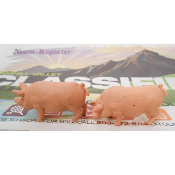 ヴィンテージスモールトイ＆フィギュア・プラスチック製・豚さん