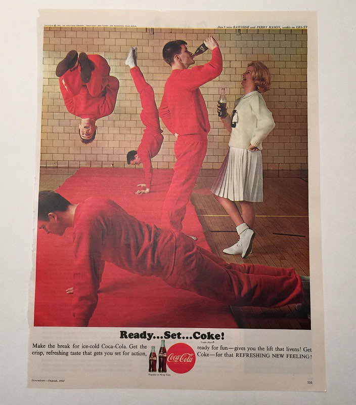 ヴィンテージ広告・コカコーラ・COKE・1962年セブンティーン掲載広告 - ファイヤーキング 卸 仕入れ 小売 通販サイト - Fire King  AG
