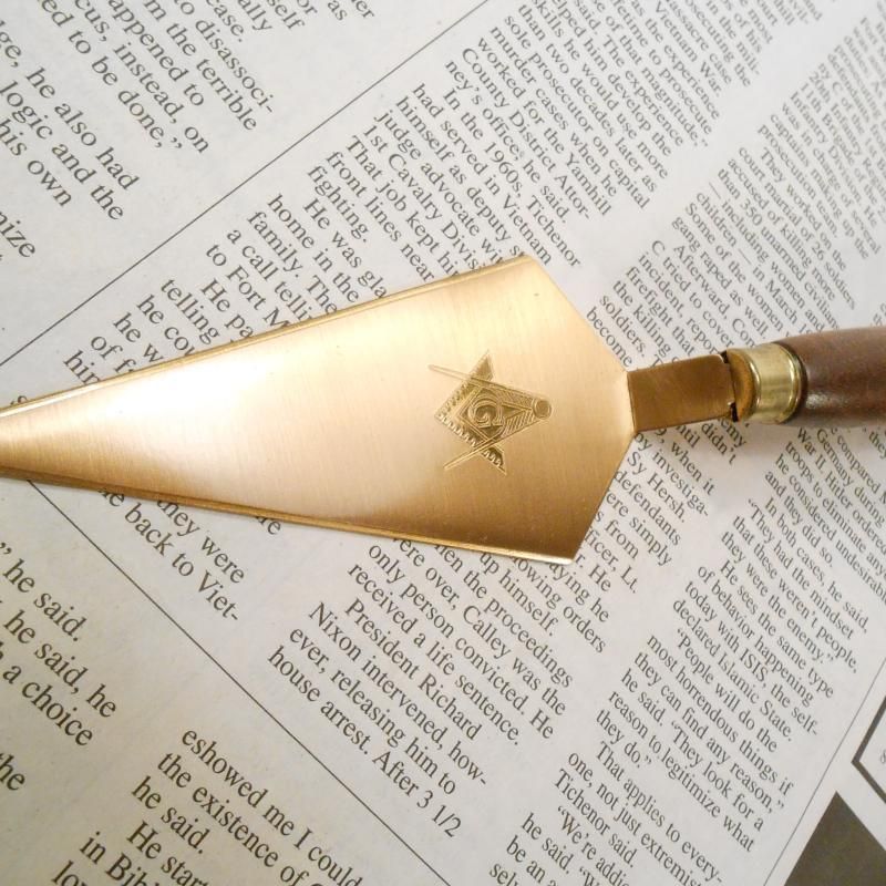 フリーメーソン・Freemason・フリーメイソン・石工用こて