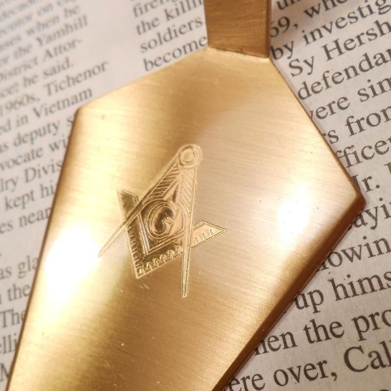 フリーメーソン・Freemason・フリーメイソン・石工用こて