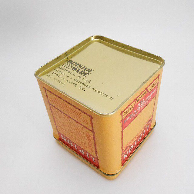 ヴィンテージTIN缶・リプトン紅茶・ブリキ缶【B】 - ファイヤーキング 