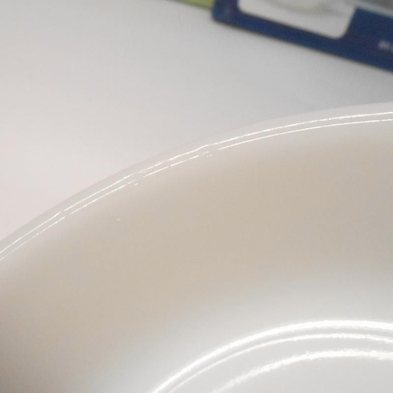 グラスベイク・一人用フレンチキャセロール・ホワイト・ストレート