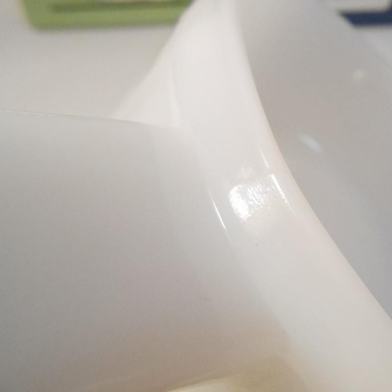 グラスベイク・一人用フレンチキャセロール・ホワイト・ストレート