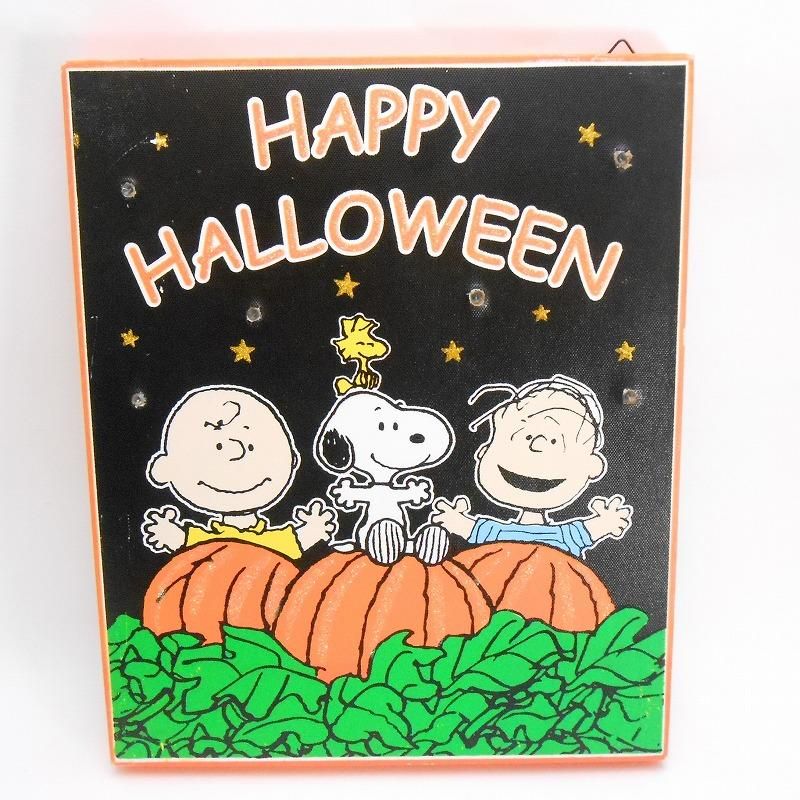 ユーズド・スヌーピー・木製＆キャンバス・ハロウィーンウォール