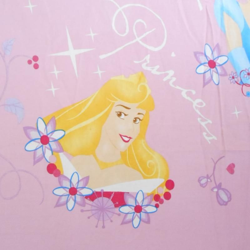 ヴィンテージキャラクターシーツ・ピンクベース3人のプリンセス