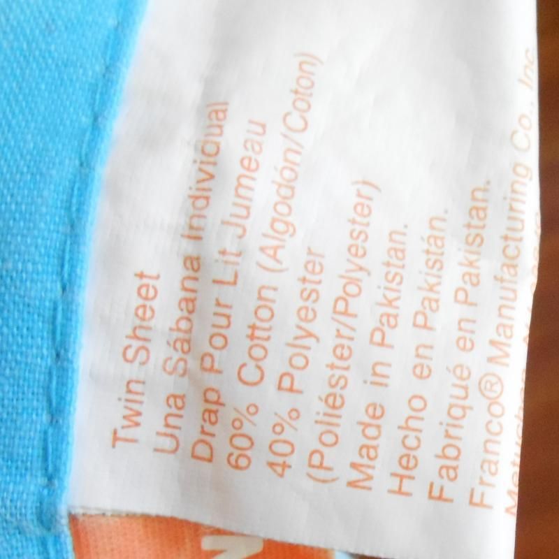 ヴィンテージキャラクターシーツ・海の中のスポンジボブ・フラット