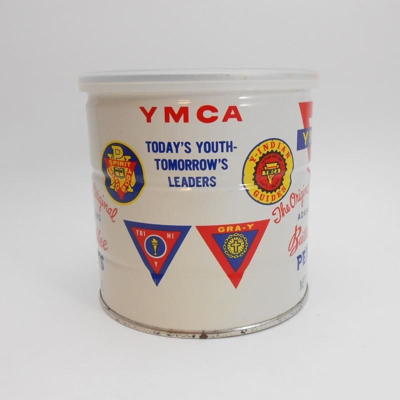 ヴィンテージジャンク雑貨 Ymca バタートフィー ピーナッツ 蓋付ブリキ缶 ファイヤーキング 卸 仕入れ 小売 通販サイト Fire King Ag