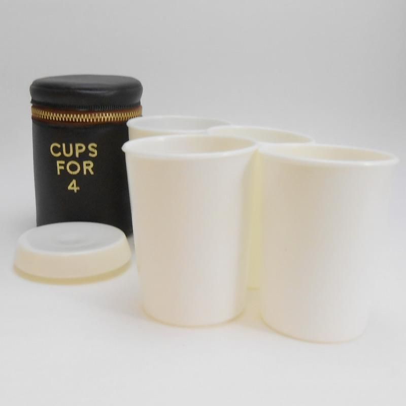 ヴィンテージ食器 合皮製ケース付 ピクニック携帯用 ホワイトプラスチックコップ4個セット ファイヤーキング 卸 仕入れ 小売 通販サイト Fire King Ag ヴィンテージ食器 合皮製ケース付 ピクニック携帯用 ホワイトプラスチックコップ4個セット ファイヤーキング 卸 仕入れ 小売 通販サイト Fire King Ag