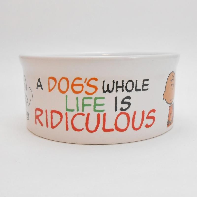 ヴィンテージ・陶器製・スヌーピー・ドッグフードボウル