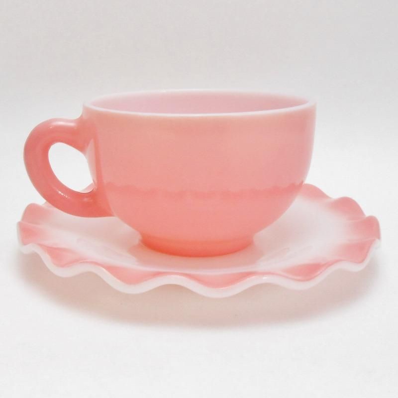 ヘーゼルアトラス・ピンク・リップル・カップ＆ソーサー【D