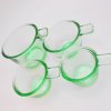 現行ガラス商品 現行品・ディプレッショングリーン・メジャリングカップ4個セット