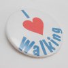 缶バッチ ヴィンテージ缶バッチ・I LOVE Walking