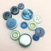 ヴィンテージボタン ヴィンテージボタン・プラスチック製・ブルー12個セット【B】