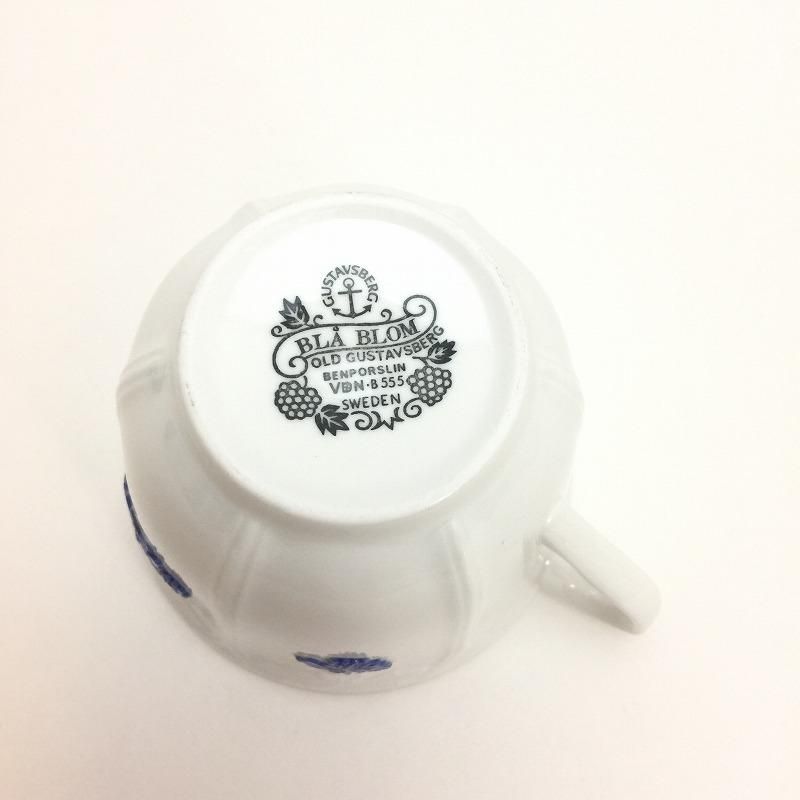 グスタフスベリ・ブラブロム・Bla Blom・カップ＆ソーサー【B