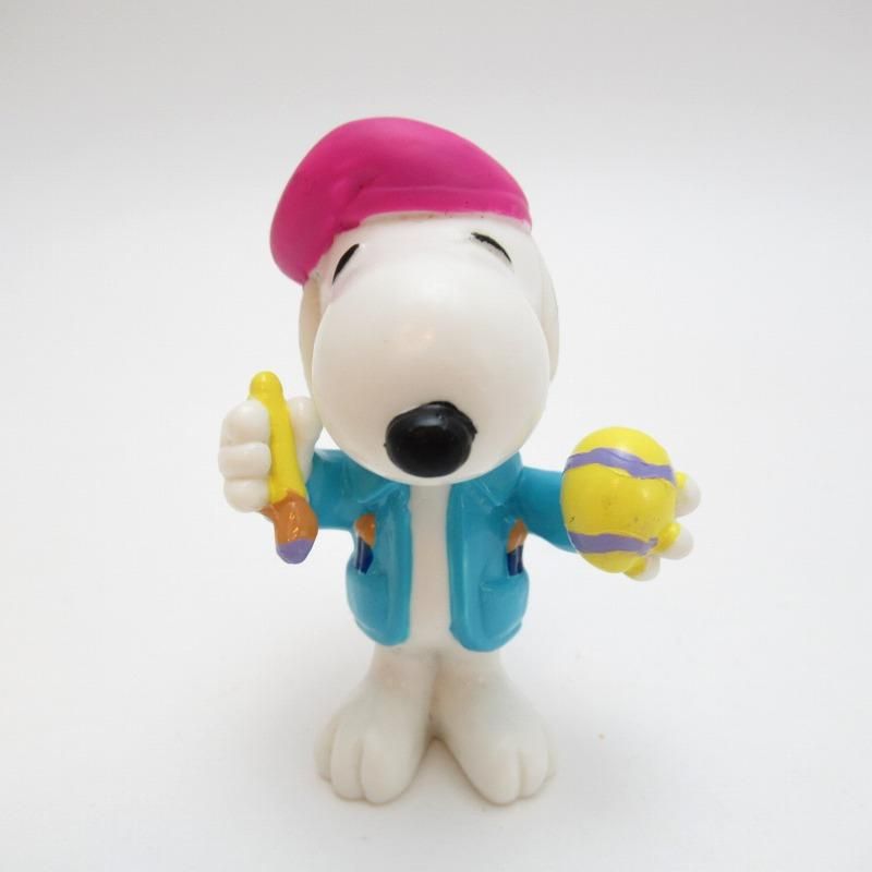 スヌーピー イースター　フィギュア　ヴィンテージ ヴィンテージ・イースター・エッグペイントをするアーティスト